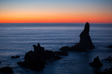 sunset at sea