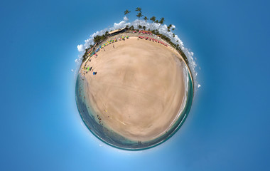Little planet of Pontal do Cupe beach, Pernambuco, Ipojuca, Brazil