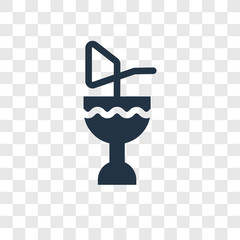 Cocktail vector icon isolated on transparent background, Cocktail transparency logo design