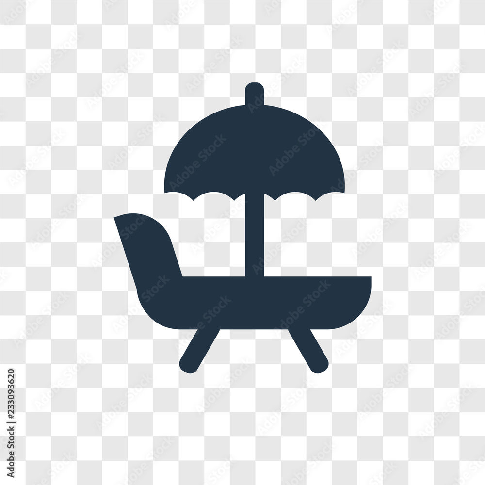 Poster hammock vector icon isolated on transparent background, hammock transparency logo design