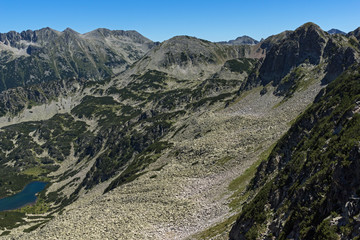 Amazing Landscape of Vasilashki lakes and Polezhan peak, Pirin Mountain, Bulgaria