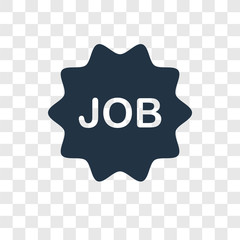 Job vector icon isolated on transparent background, Job transparency logo design