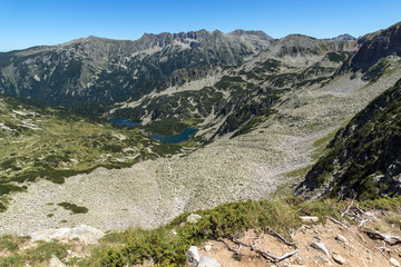 Amazing Landscape of Vasilashki lakes and Polezhan peak, Pirin Mountain, Bulgaria
