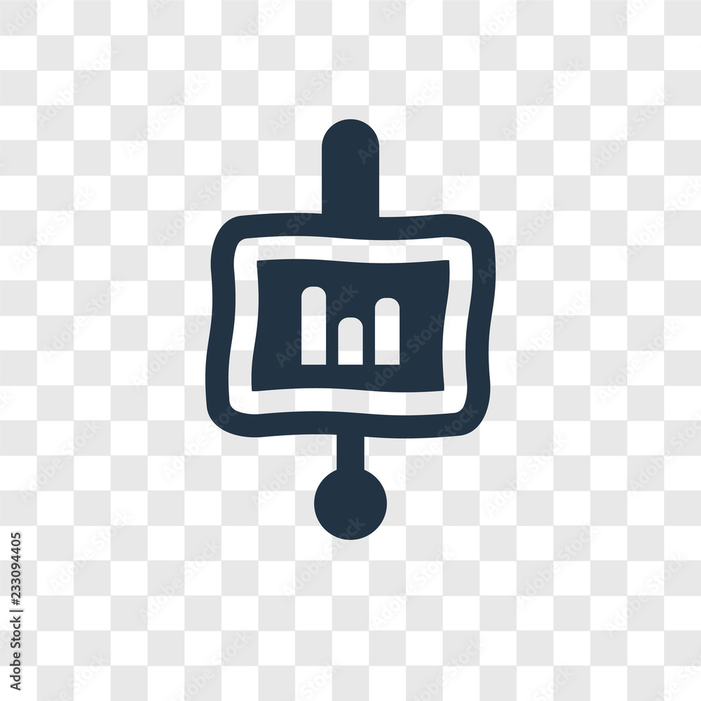 Poster presentation vector icon isolated on transparent background, presentation transparency logo design