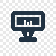 Monitor vector icon isolated on transparent background, Monitor transparency logo design