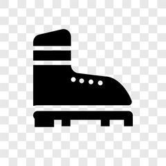 Boot vector icon isolated on transparent background, Boot transparency logo design