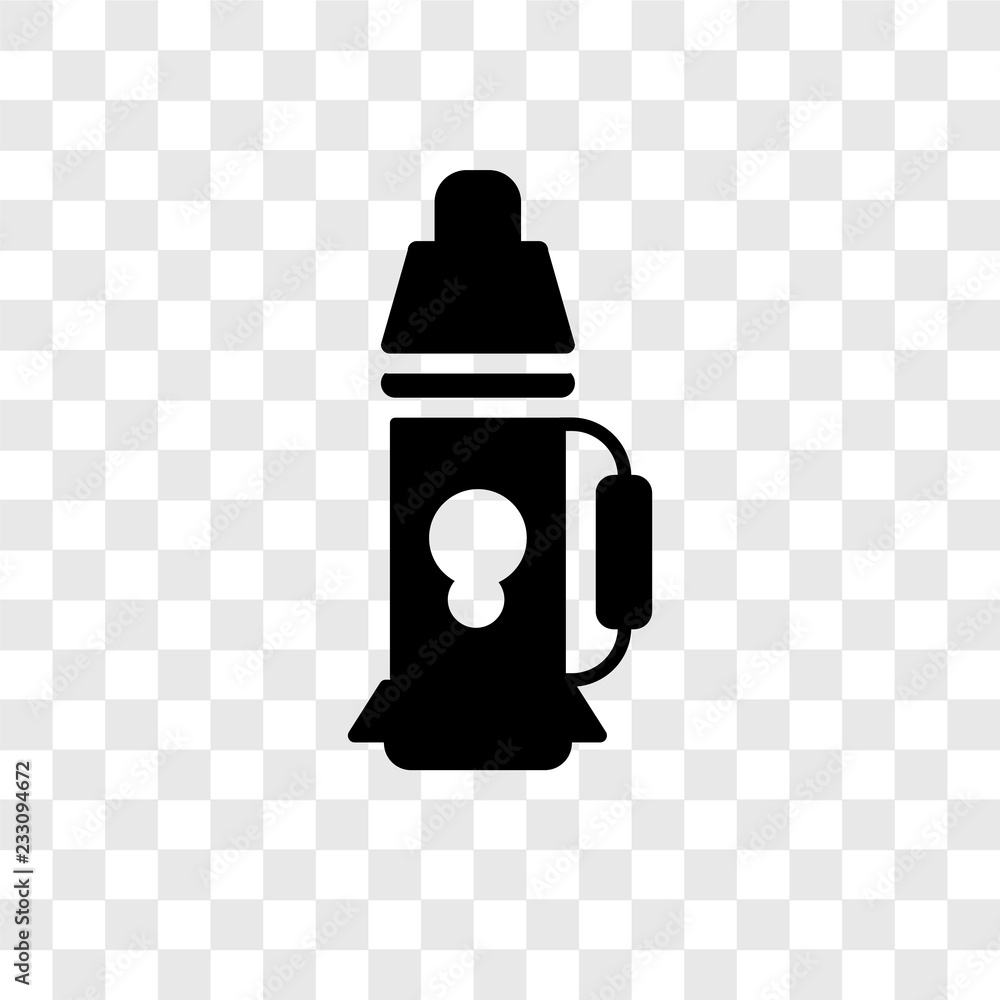 Poster flask vector icon isolated on transparent background, flask transparency logo design