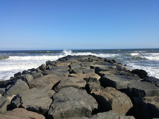 Rocky path to the ocean