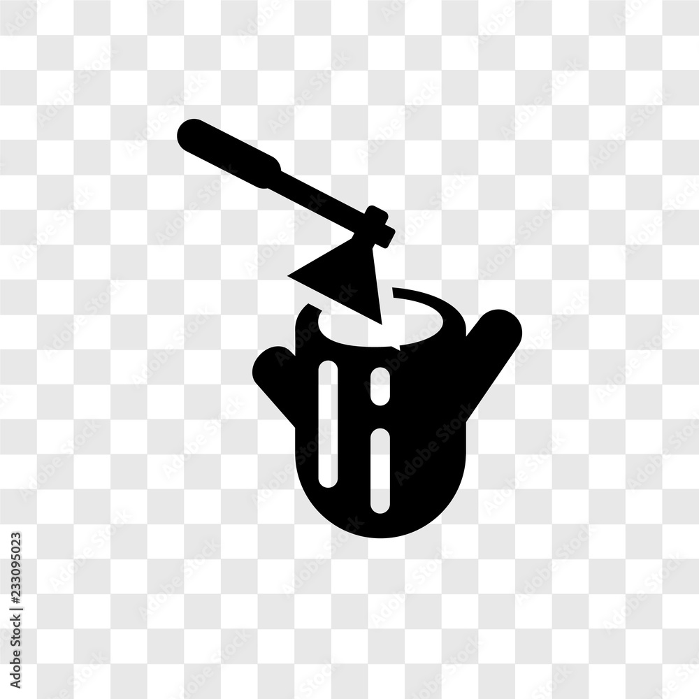 Poster axe vector icon isolated on transparent background, axe transparency logo design