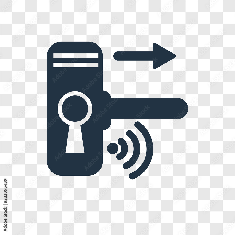 Aufkleber handle vector icon isolated on transparent background, handle transparency logo design