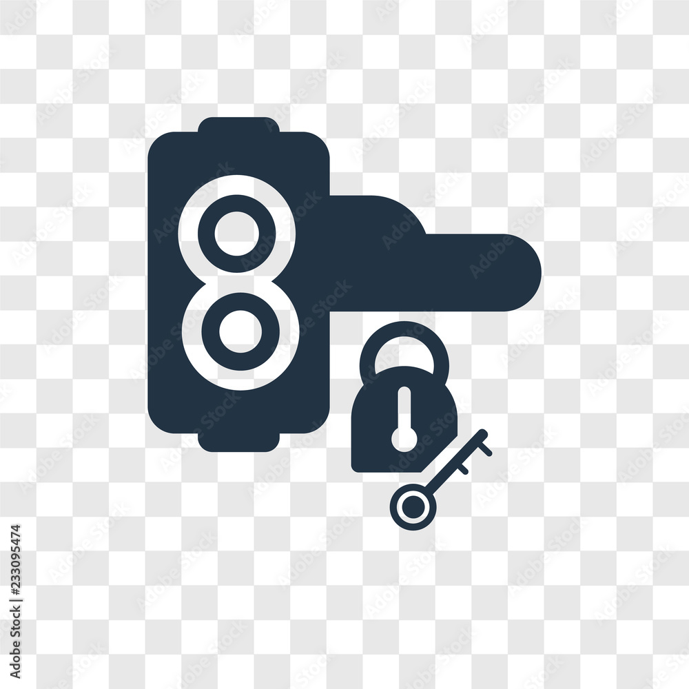 Aufkleber handle vector icon isolated on transparent background, handle transparency logo design