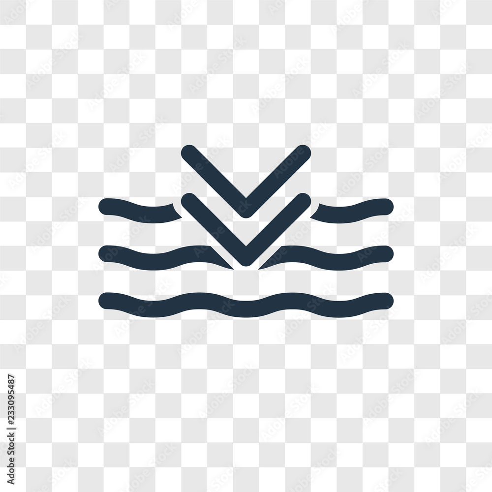 Aufkleber deep vector icon isolated on transparent background, deep transparency logo design