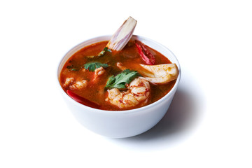 soup tom yum with shrimps