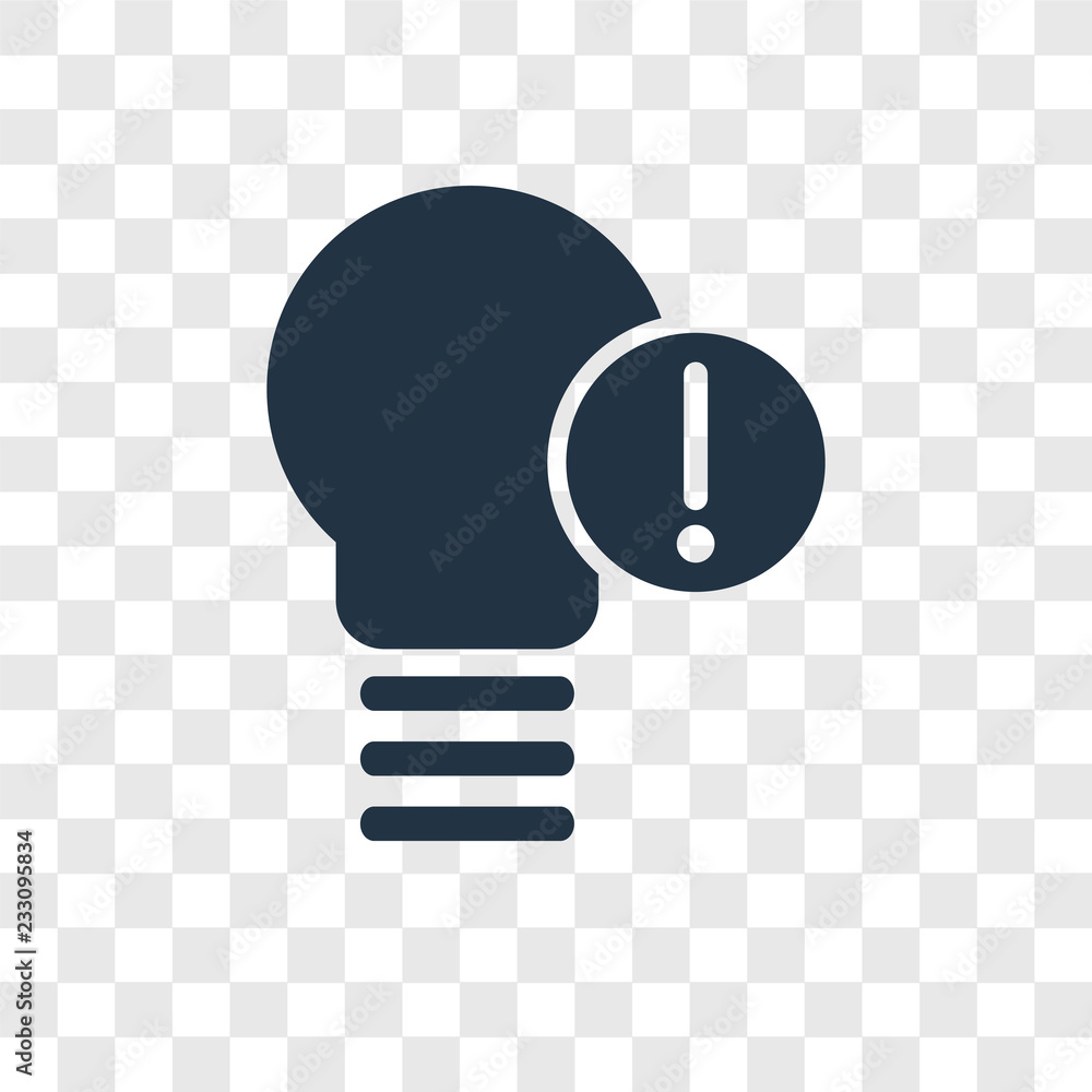 Poster light vector icon isolated on transparent background, light transparency logo design