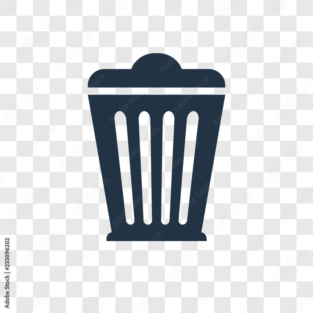 Poster bin vector icon isolated on transparent background, bin transparency logo design