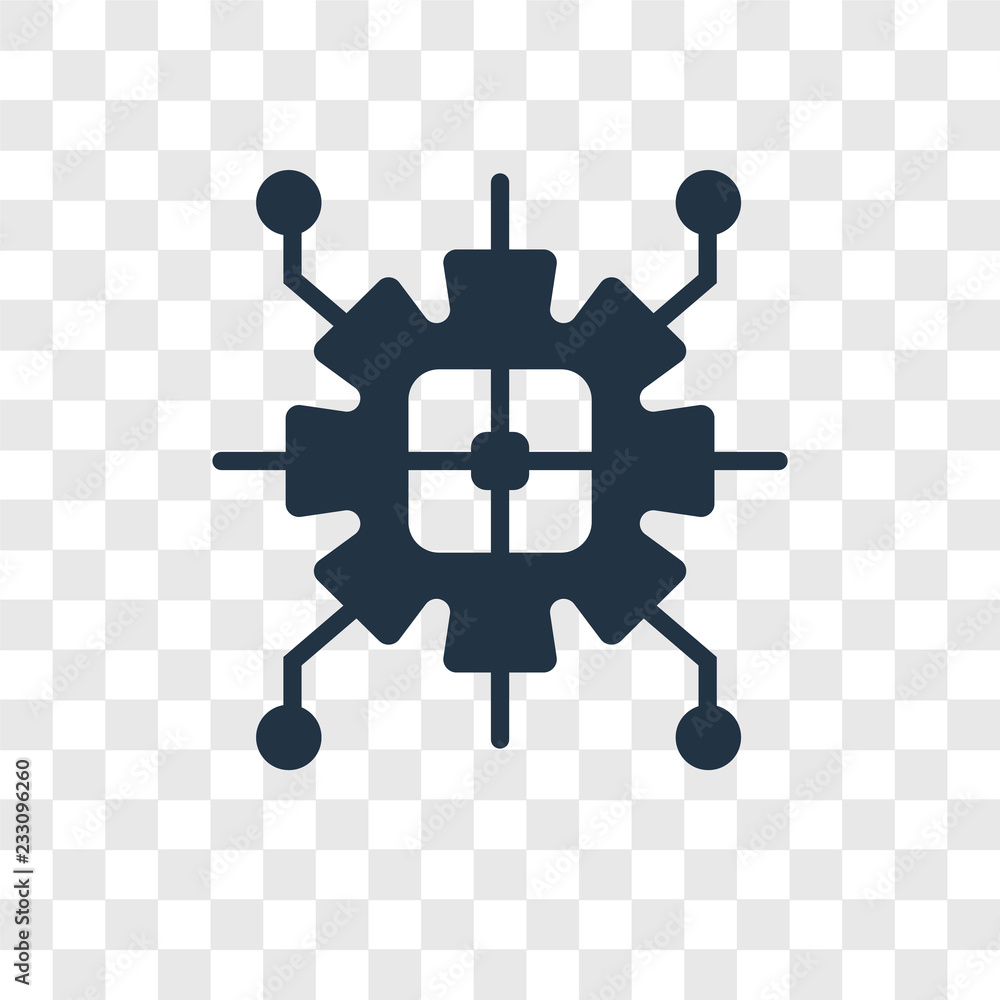 Poster cpu vector icon isolated on transparent background, cpu transparency logo design