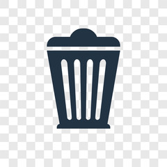 Bin vector icon isolated on transparent background, Bin transparency logo design