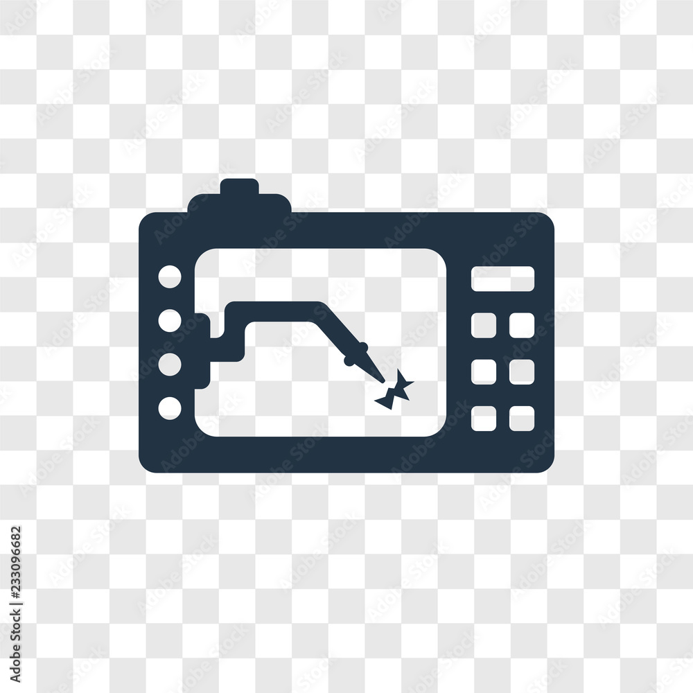 Poster lathe machine vector icon isolated on transparent background, lathe machine transparency logo design