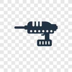 Drill vector icon isolated on transparent background, Drill transparency logo design