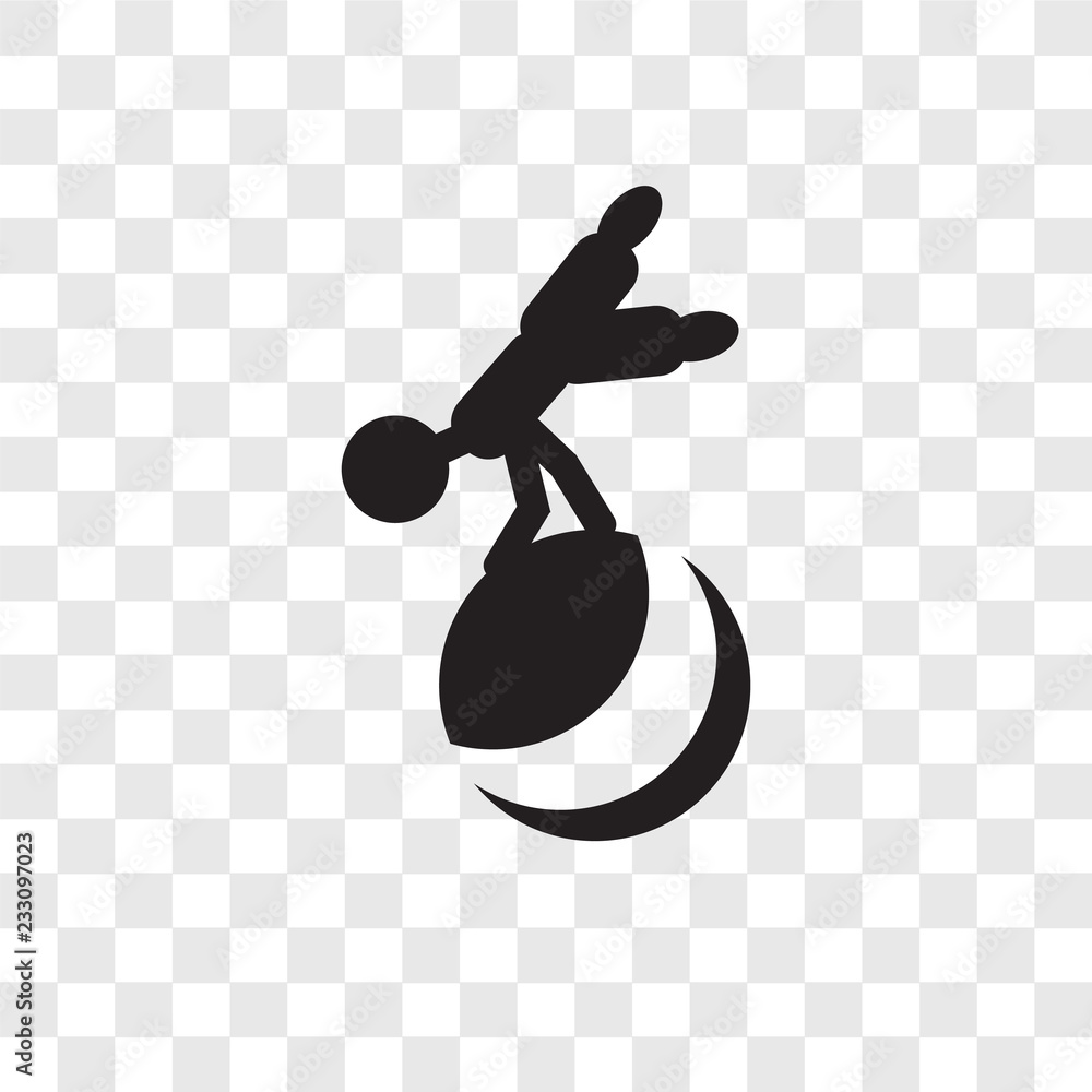 Poster acrobat man vector icon isolated on transparent background, acrobat man transparency logo design