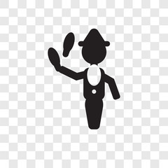 Ringmaster man vector icon isolated on transparent background, Ringmaster man transparency logo design
