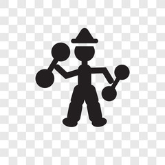 Strongman man vector icon isolated on transparent background, Strongman man transparency logo design
