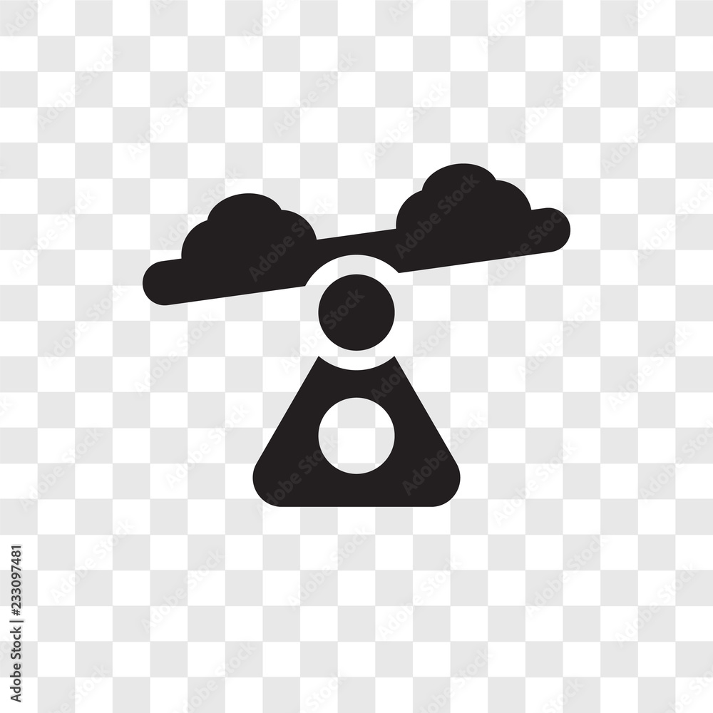 Poster swing vector icon isolated on transparent background, swing transparency logo design