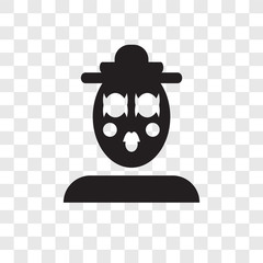 Mime vector icon isolated on transparent background, Mime transparency logo design