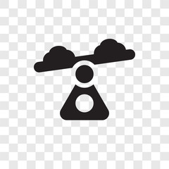 Swing vector icon isolated on transparent background, Swing transparency logo design