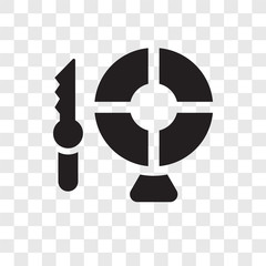 Knife Throwing vector icon isolated on transparent background, Knife Throwing transparency logo design