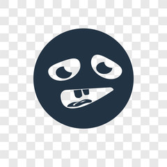 Crazy vector icon isolated on transparent background, Crazy transparency logo design