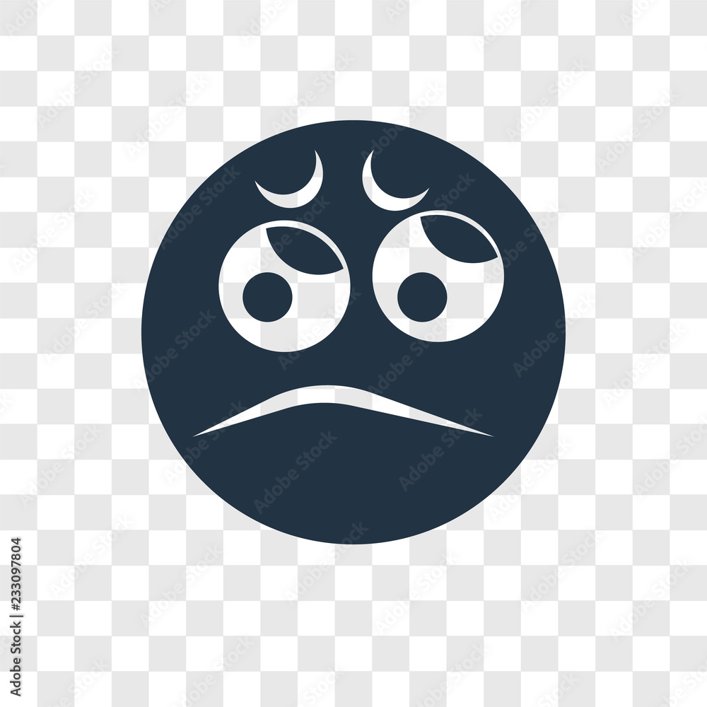 Poster angry vector icon isolated on transparent background, angry transparency logo design