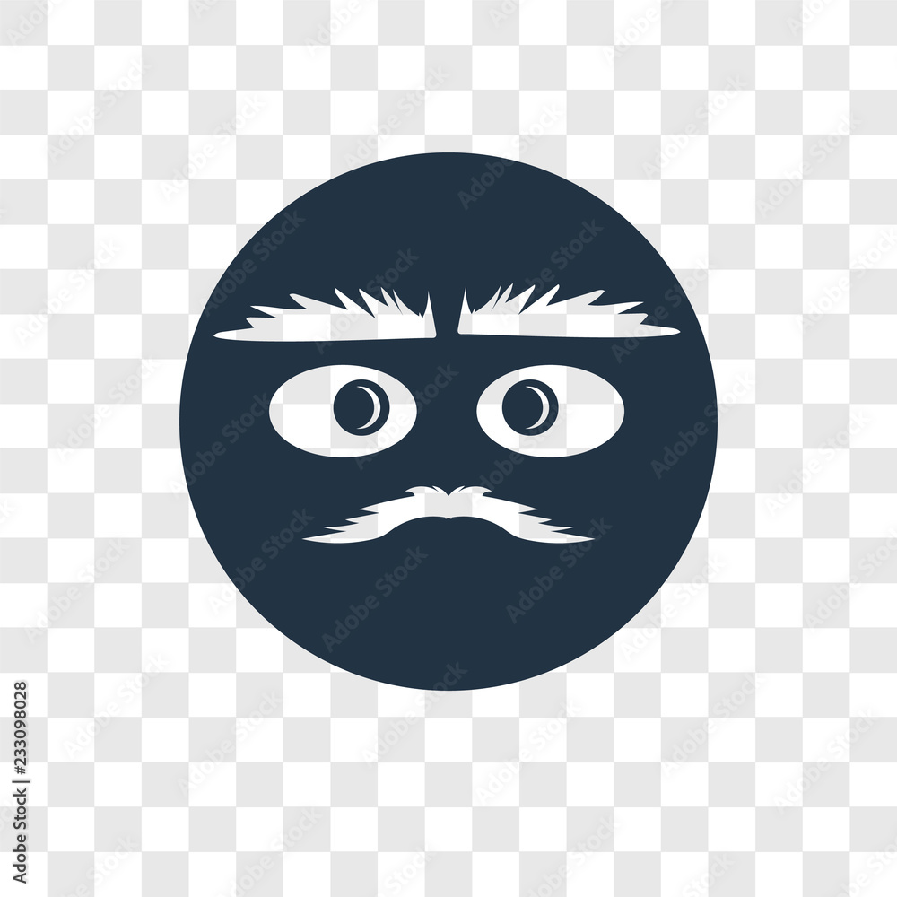 Poster eyebrows vector icon isolated on transparent background, eyebrows transparency logo design