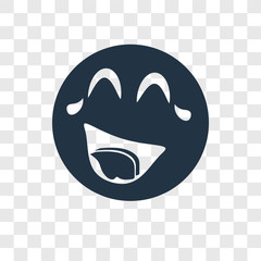 Laughing vector icon isolated on transparent background, Laughing transparency logo design
