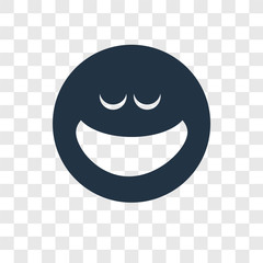 Happy vector icon isolated on transparent background, Happy transparency logo design