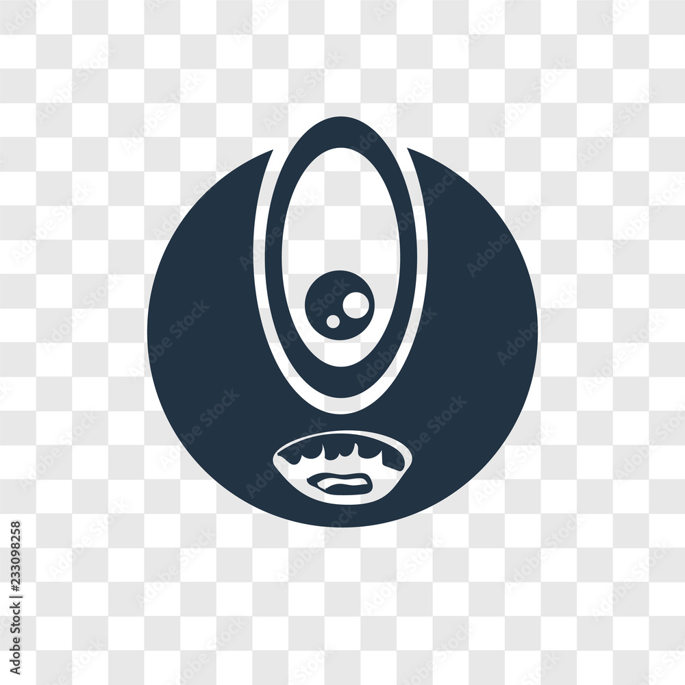 Poster cyclops vector icon isolated on transparent background, cyclops transparency logo design