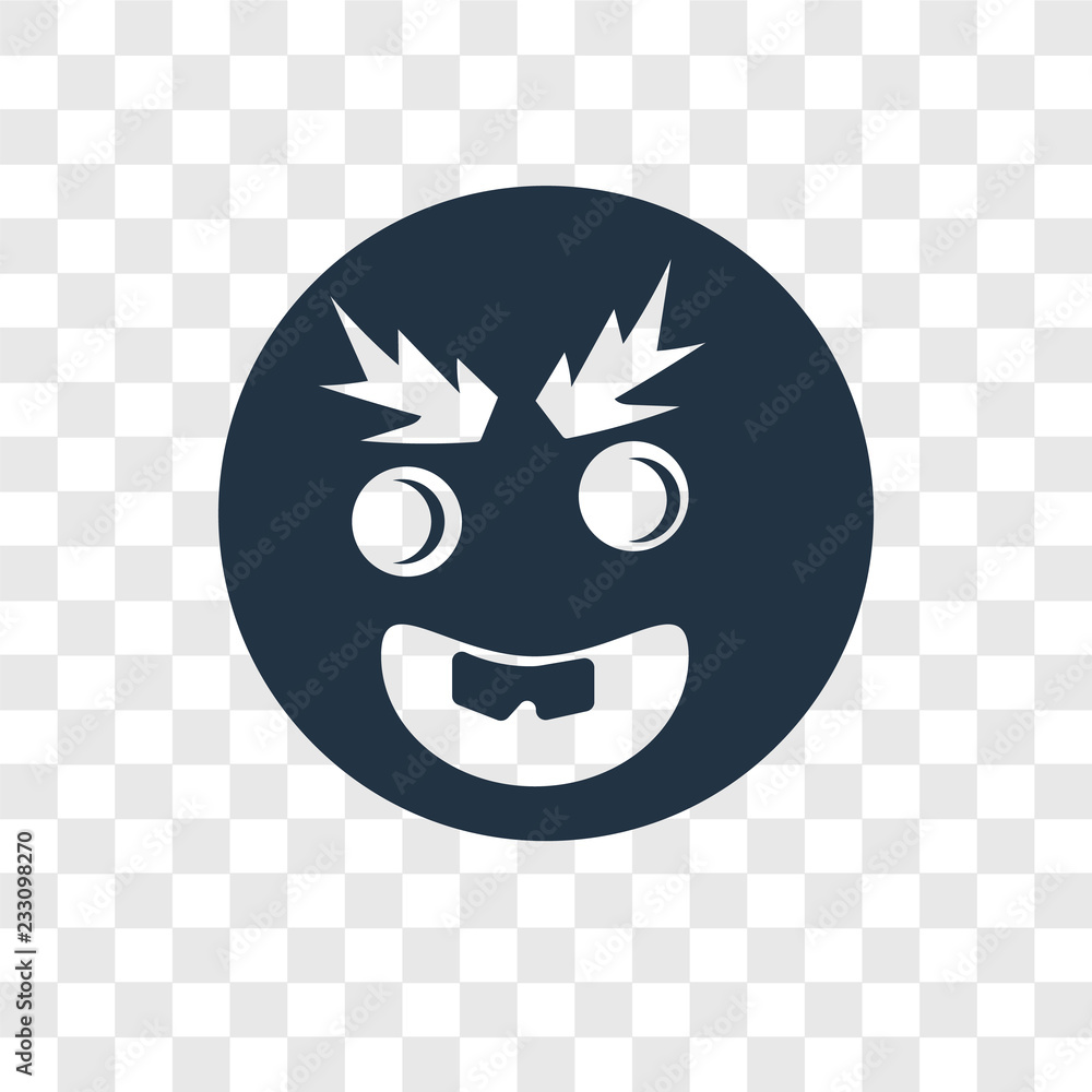 Poster ugly vector icon isolated on transparent background, ugly transparency logo design