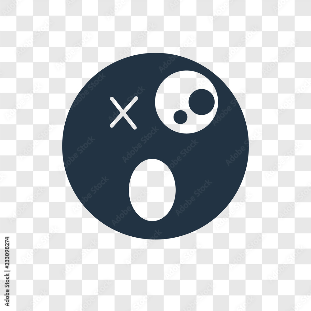 Poster Wink vector icon isolated on transparent background, Wink transparency logo design