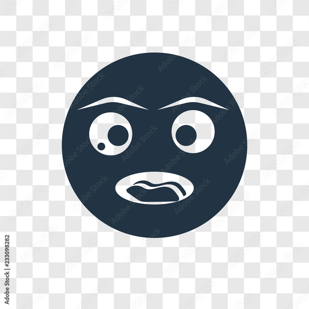 Poster angry vector icon isolated on transparent background, angry transparency logo design