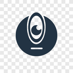 Cyclops vector icon isolated on transparent background, Cyclops transparency logo design