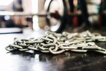chain on the floor