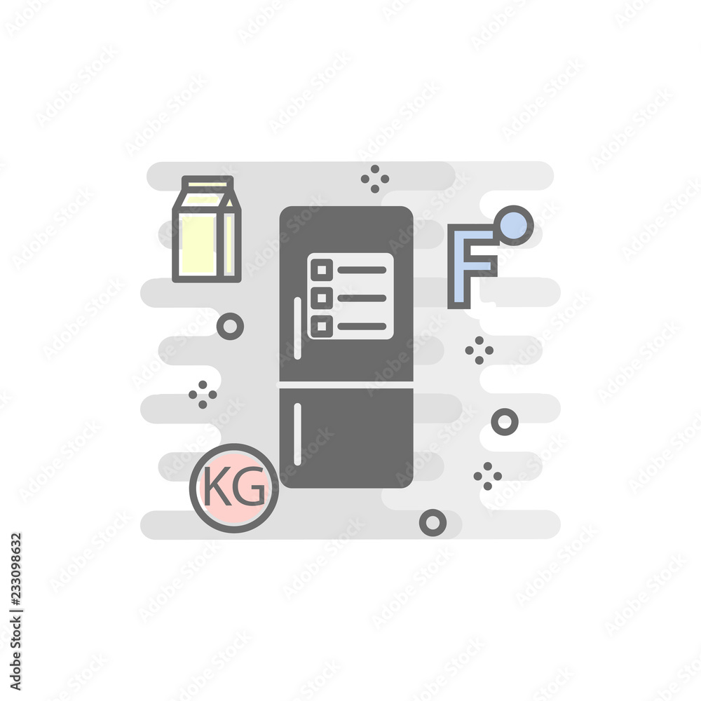 Poster smart refrigerator colored icon. element of colored smart technology icon for mobile concept and web