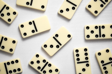 Domino game on white
