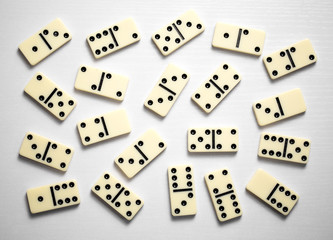 Domino game on white