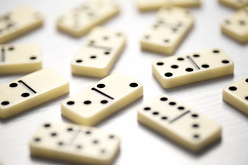 Domino game on white