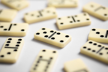 Domino game on white