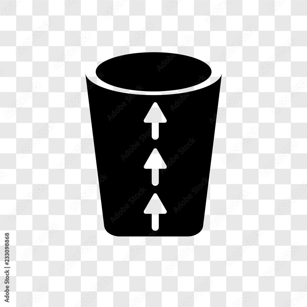 Poster garbage vector icon isolated on transparent background, garbage transparency logo design