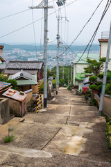 Fototapeta na wymiar 生駒山からの下り坂