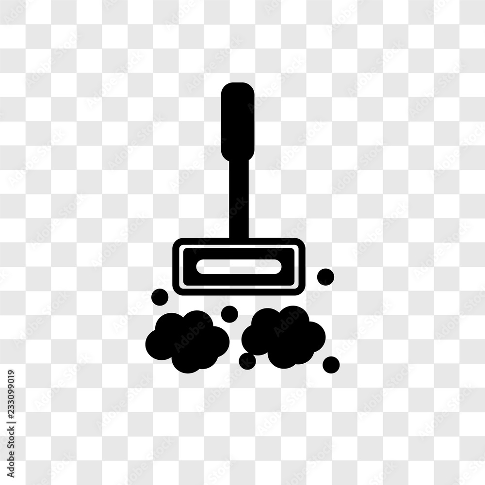 Poster brush vector icon isolated on transparent background, brush transparency logo design