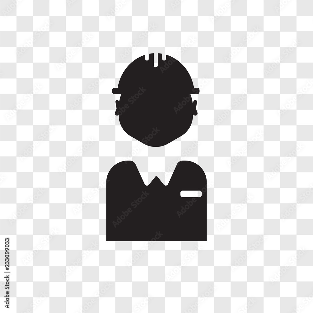 Poster engineer vector icon isolated on transparent background, engineer transparency logo design